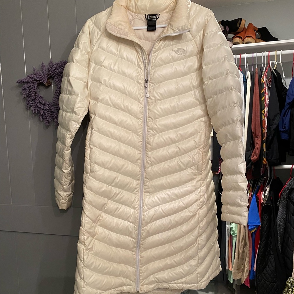 North face long parka. 700 series. Winter white XL